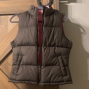 Reversible Brown/Pink Puffer Vest